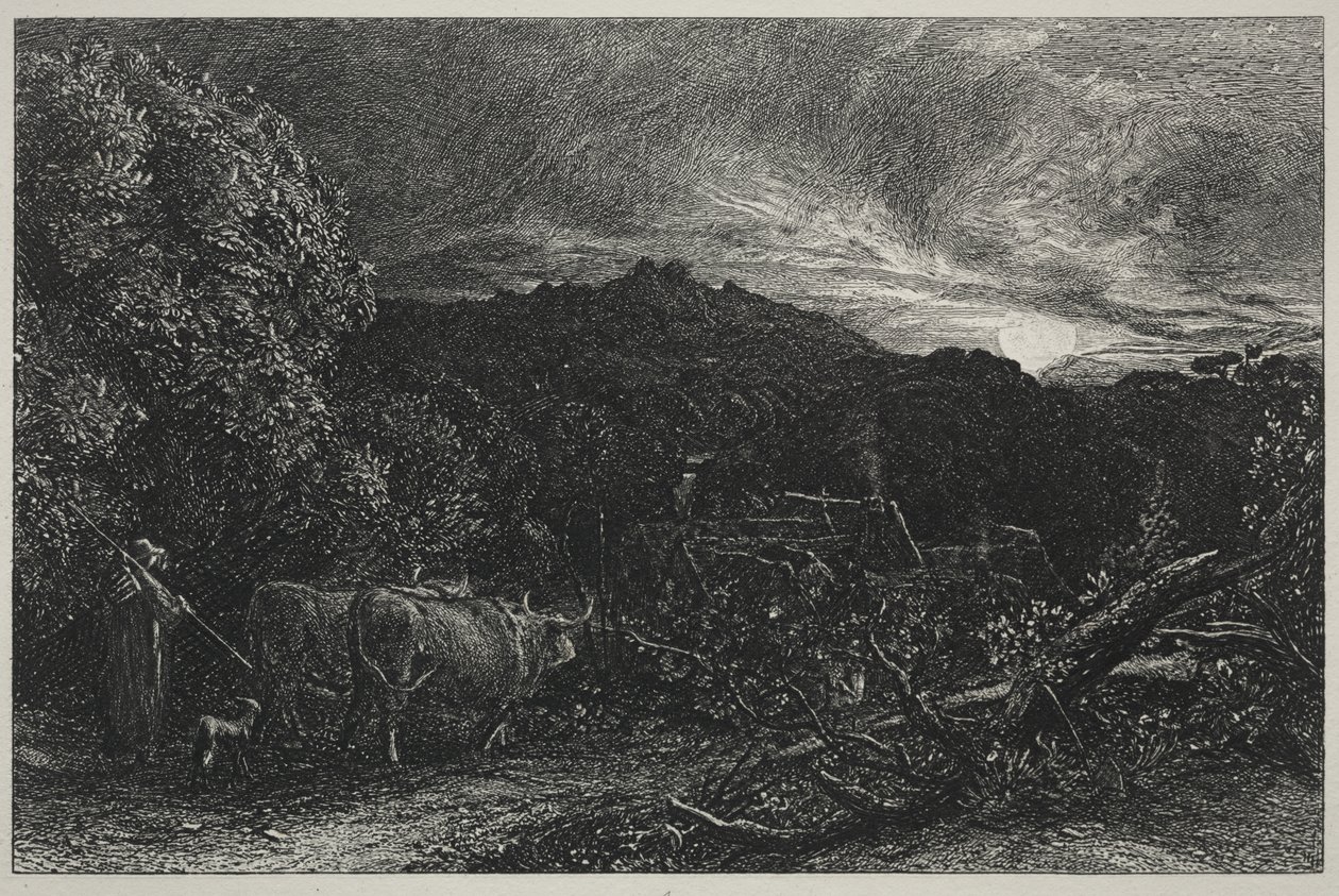Den trætte plovmand af Samuel Palmer