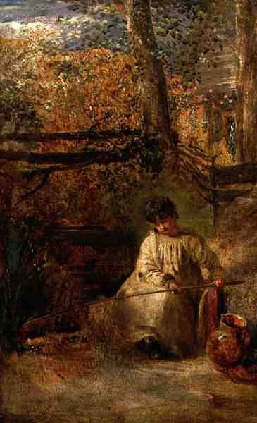 Den unge lystfisker (olie om bord) af Samuel Palmer