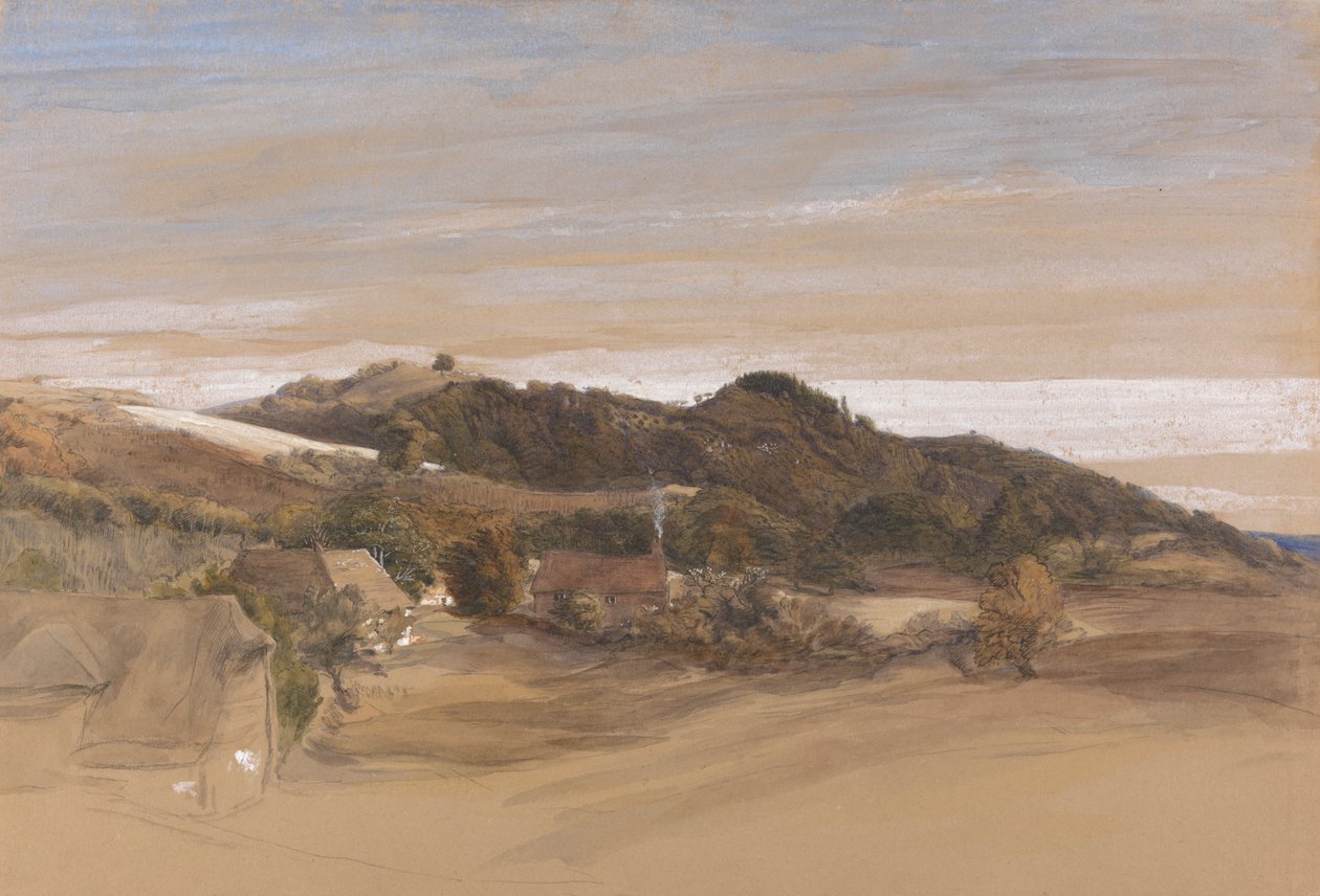 Underriver Hills, nær Sevenoaks, Kent, fra Grounds of J. Herries, Esq. af Samuel Palmer