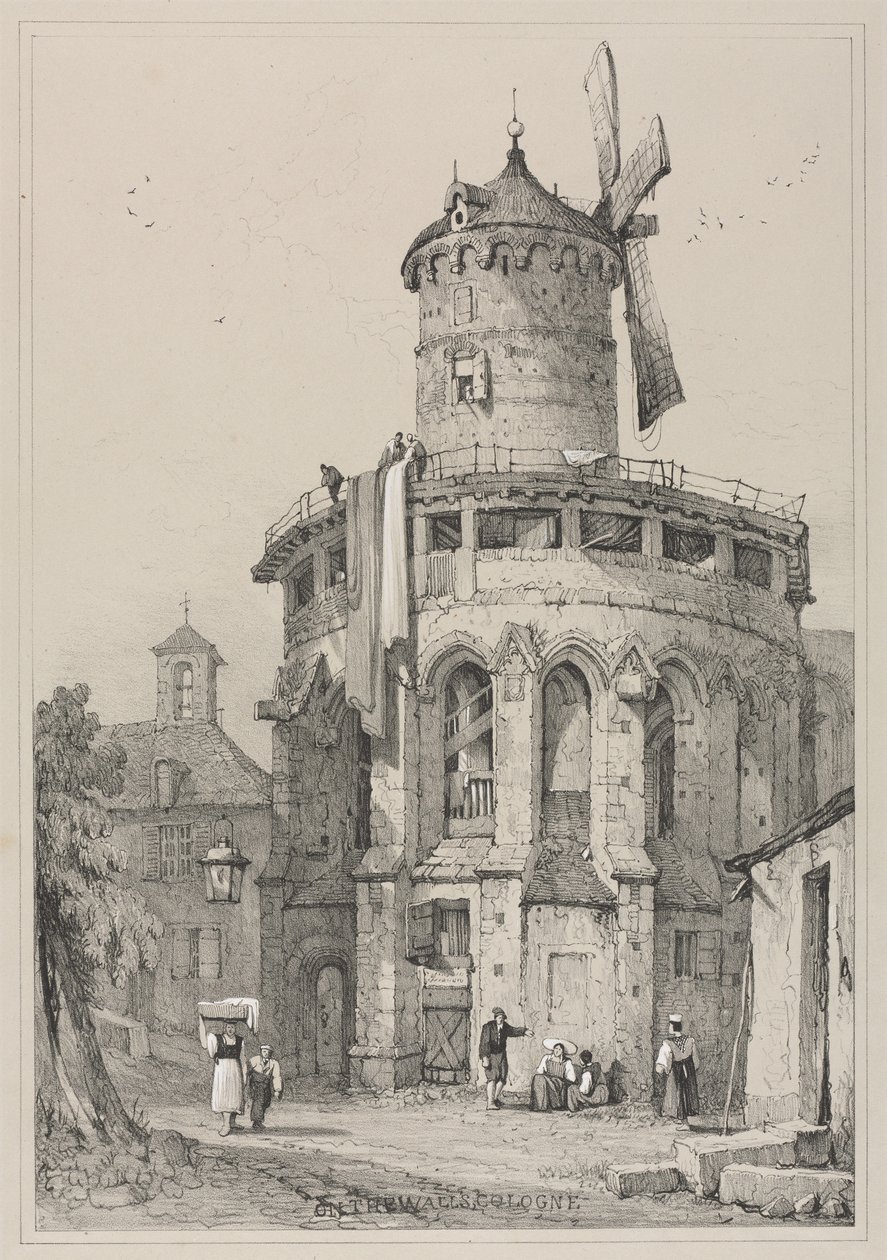 Faksimiler af skitser lavet i Flandern og Tyskland: On the Walls, Köln, 1833. af Samuel Prout
