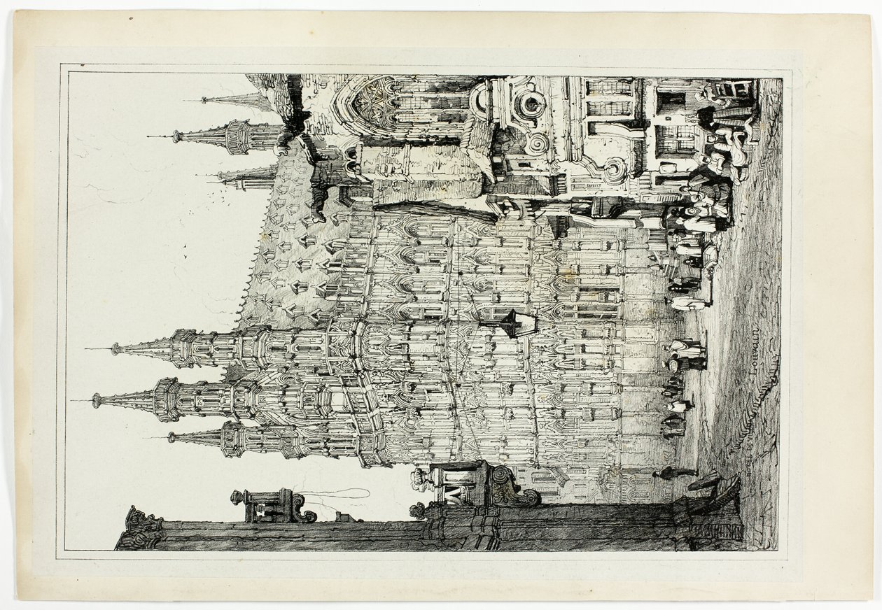 Rådhus, Leuven af Samuel Prout