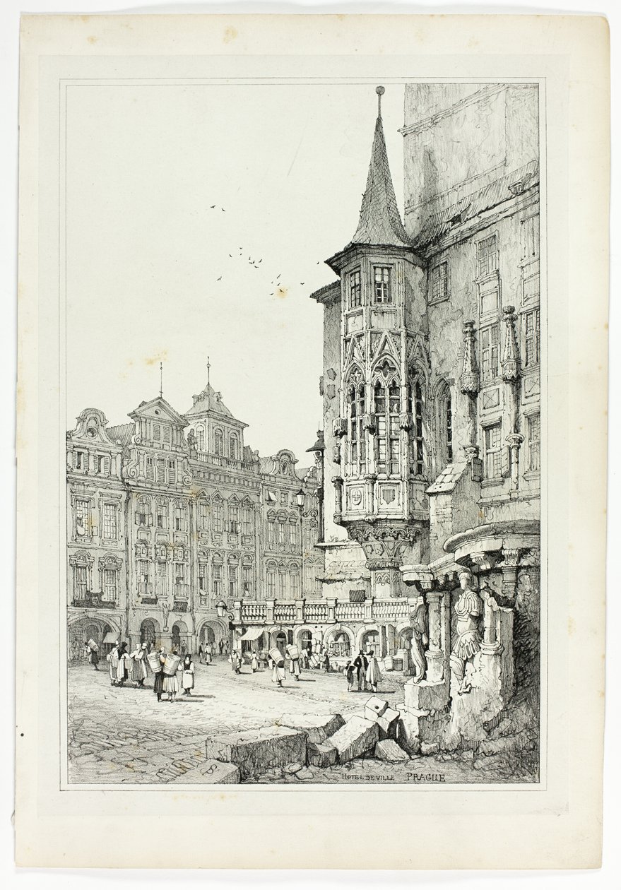 Rådhuset, Prag af Samuel Prout