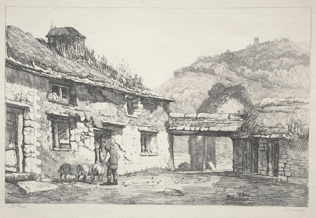 Lynmouth af Samuel Prout