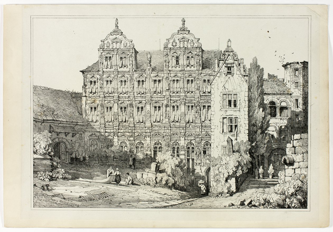 En del af slottet i Heidelberg af Samuel Prout