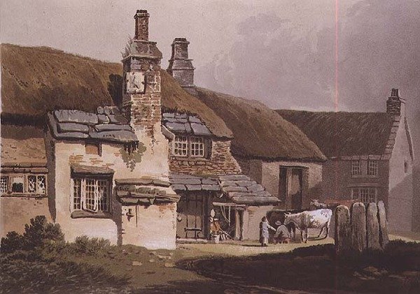 Rudimenter af Landskab, pl. 52 (ætsning) af Samuel Prout