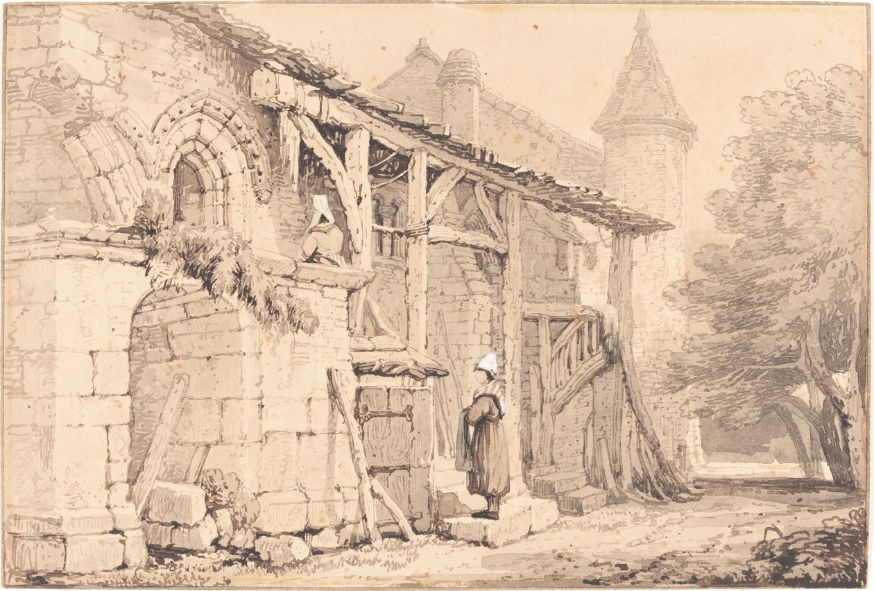 Scene ved Jumièges af Samuel Prout