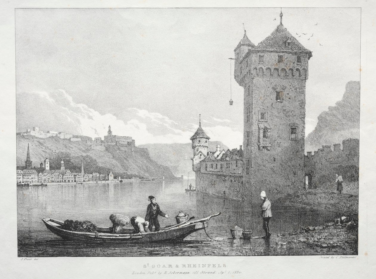 St. Goar og Rheinfels, 1824. af Samuel Prout