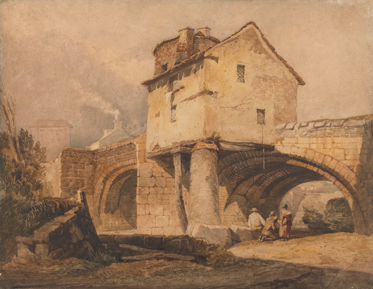 Monnow Bridge, Monmouthshire af Samuel Prout