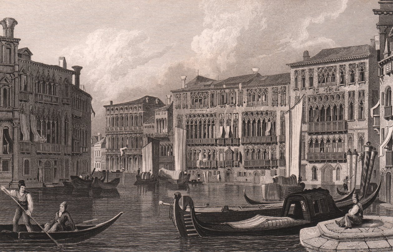 Udsigt fra Canal Grande (Canal Grande) af Ca