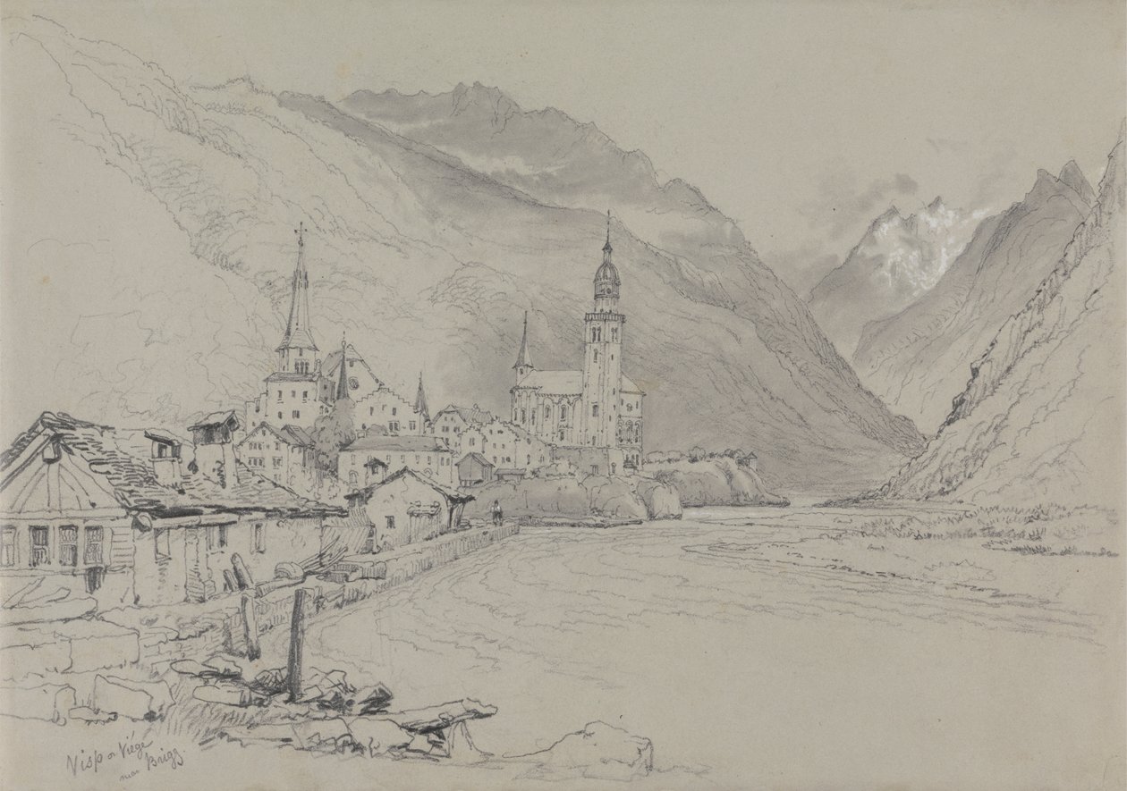 Visp eller Viege, nær Brig af Samuel Prout
