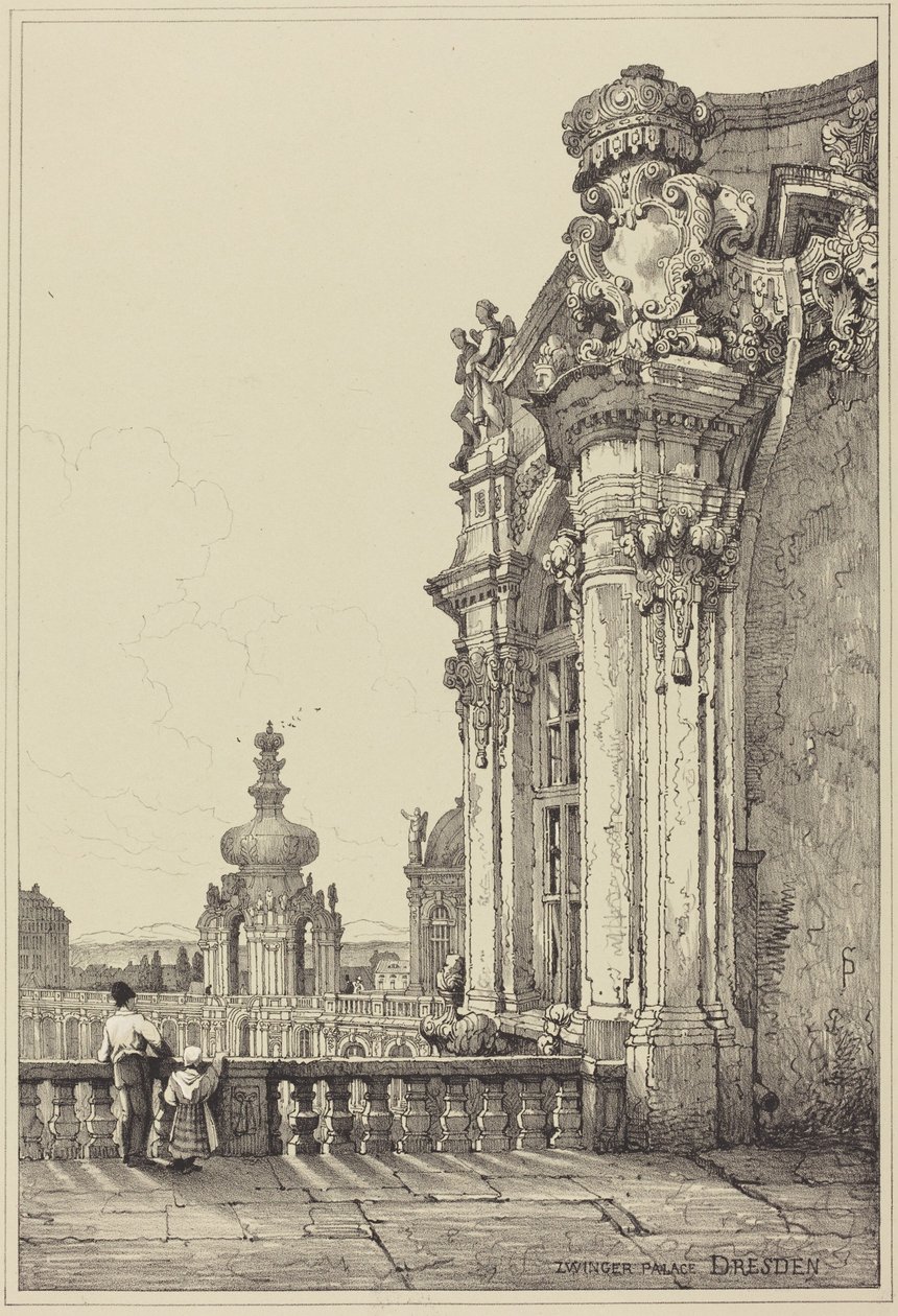 Zwinger-paladset, Dresden af Samuel Prout