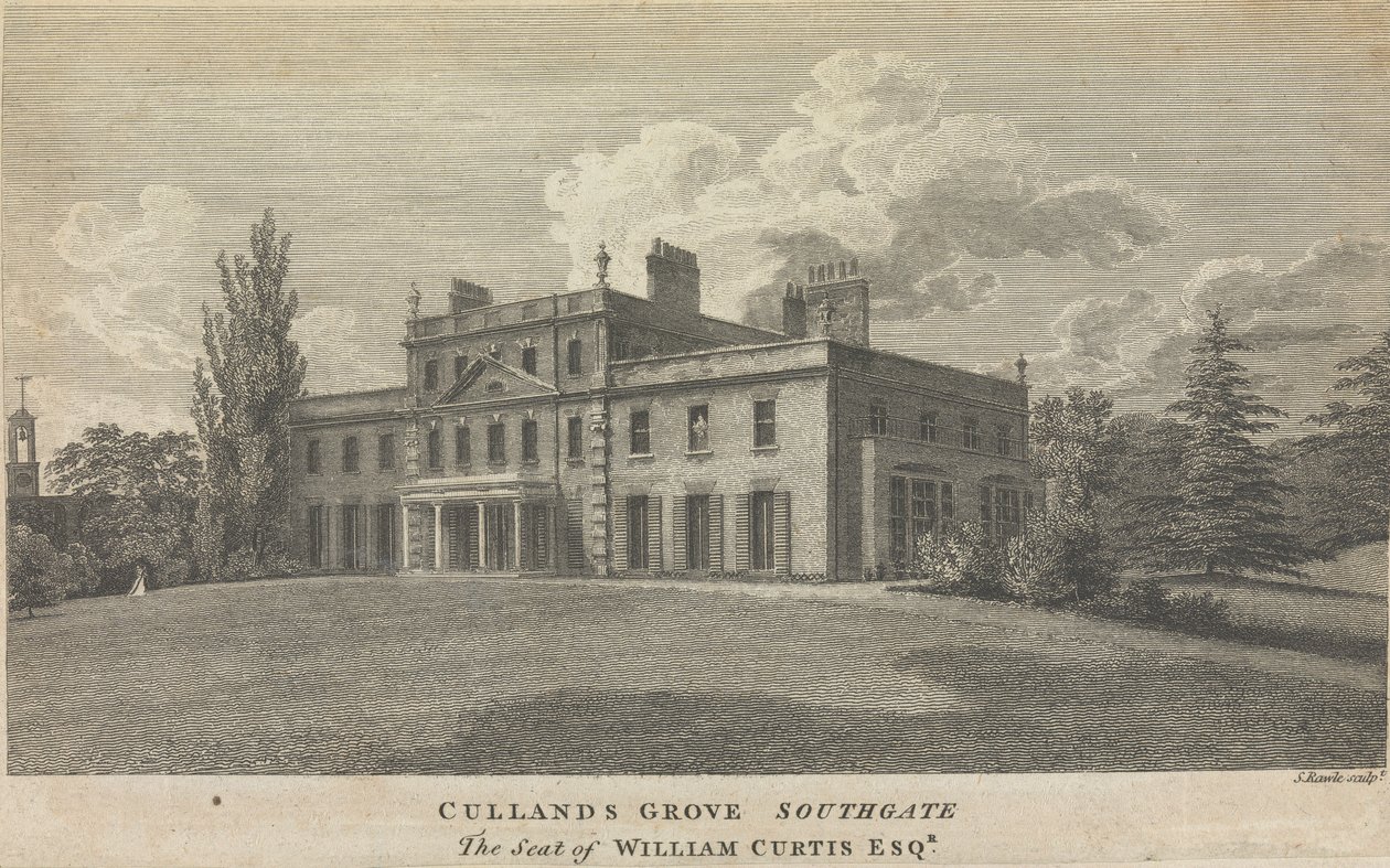 Cullands Grove Southgate, The Seat of William Curtis, Esquire; side 83 (bind 1) af Samuel Rawle