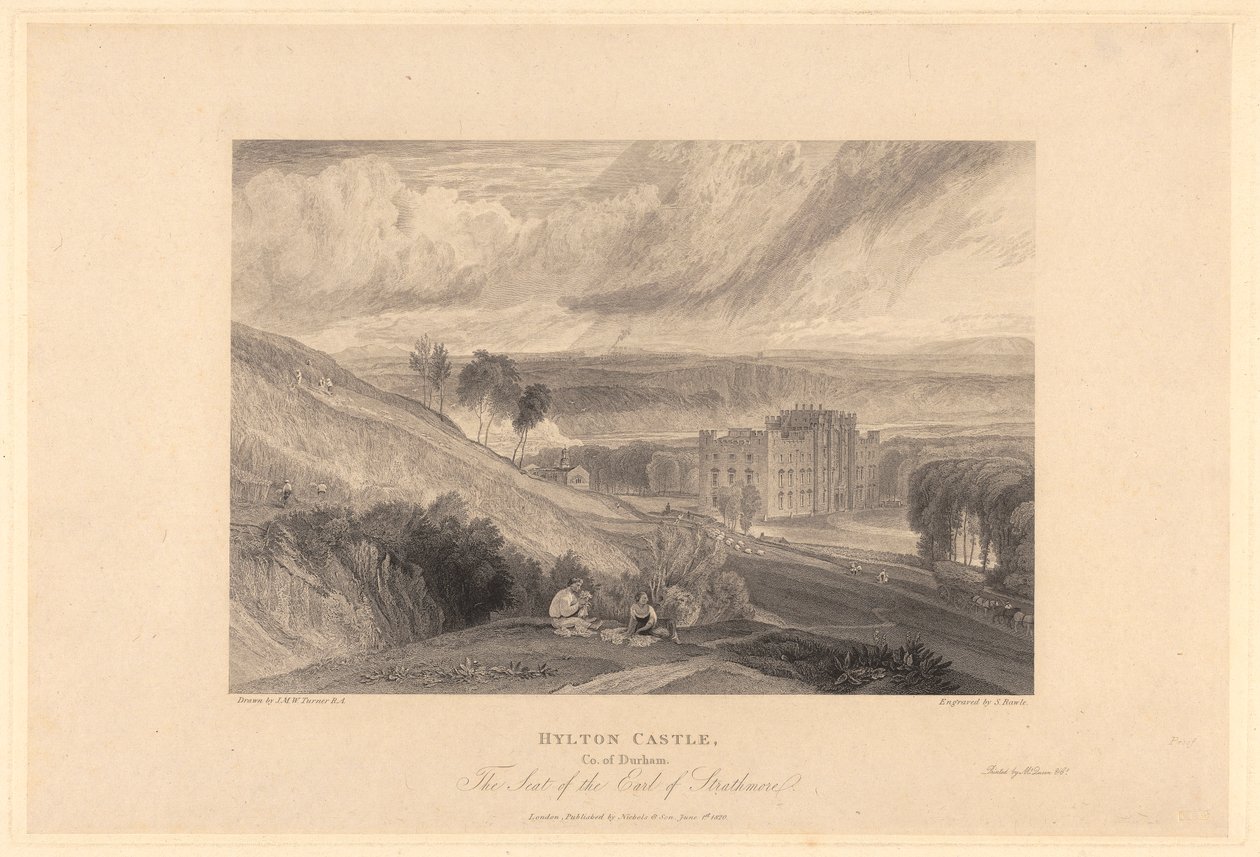 Hylton Castle, County of Durham af Samuel Rawle