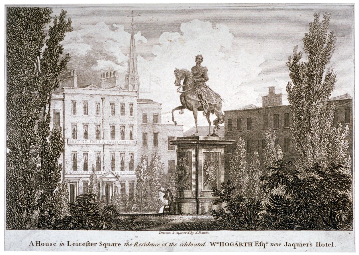 Leicester Square, Westminster, London, c1805 af Samuel Rawle