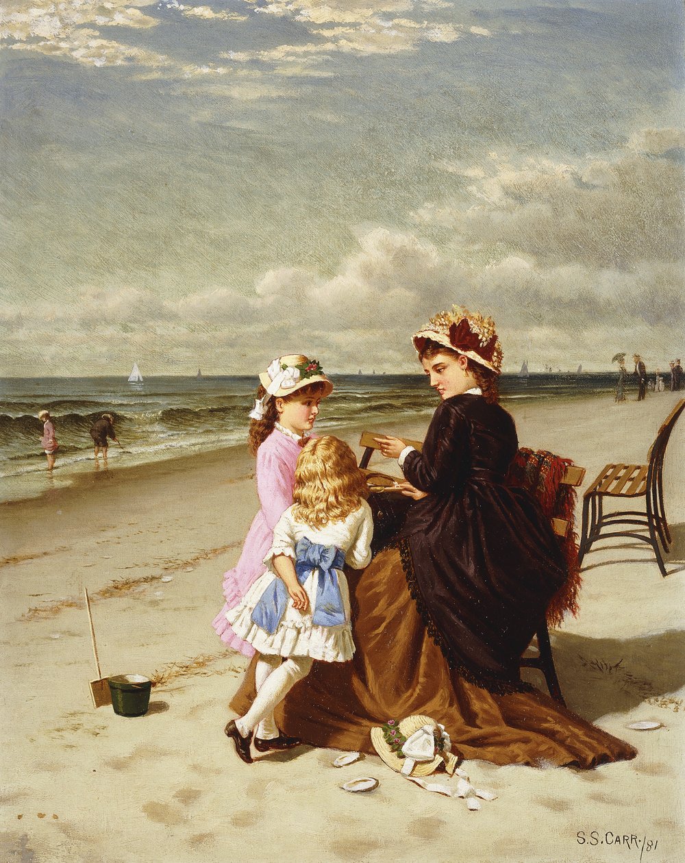 Ved kysten, 1881 af Samuel S. Carr