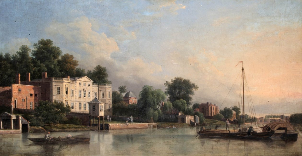 Udsigt over Popes Villa, Twickenham, Middlesex, ca. 1760 af Samuel Scott