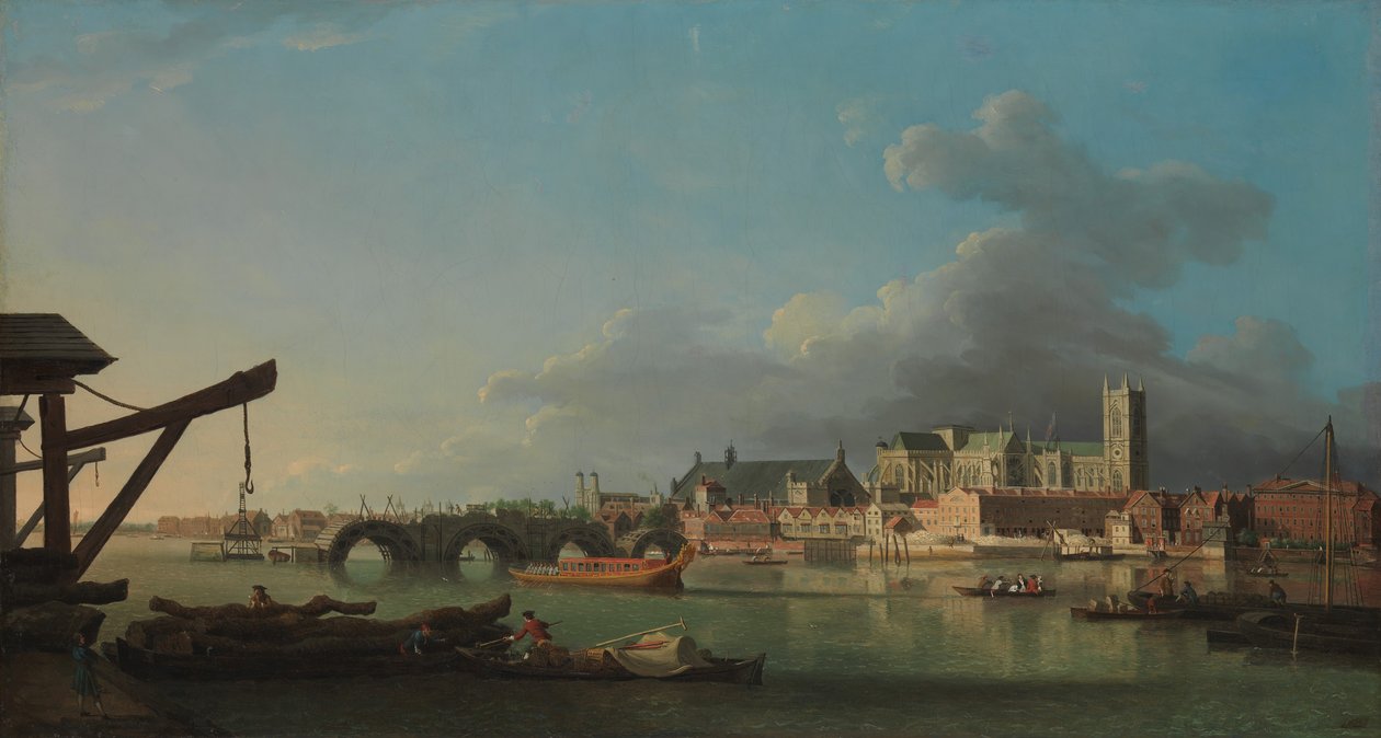 Bygningen af Westminster Bridge. af Samuel Scott