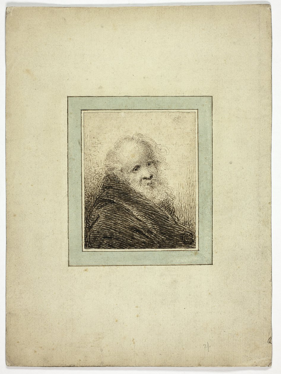 Buste af gammel mand af Samuel Shelley