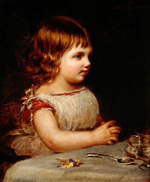 Portræt af Ethel Marion Sidley, kunstnerens datter af Samuel Sidley