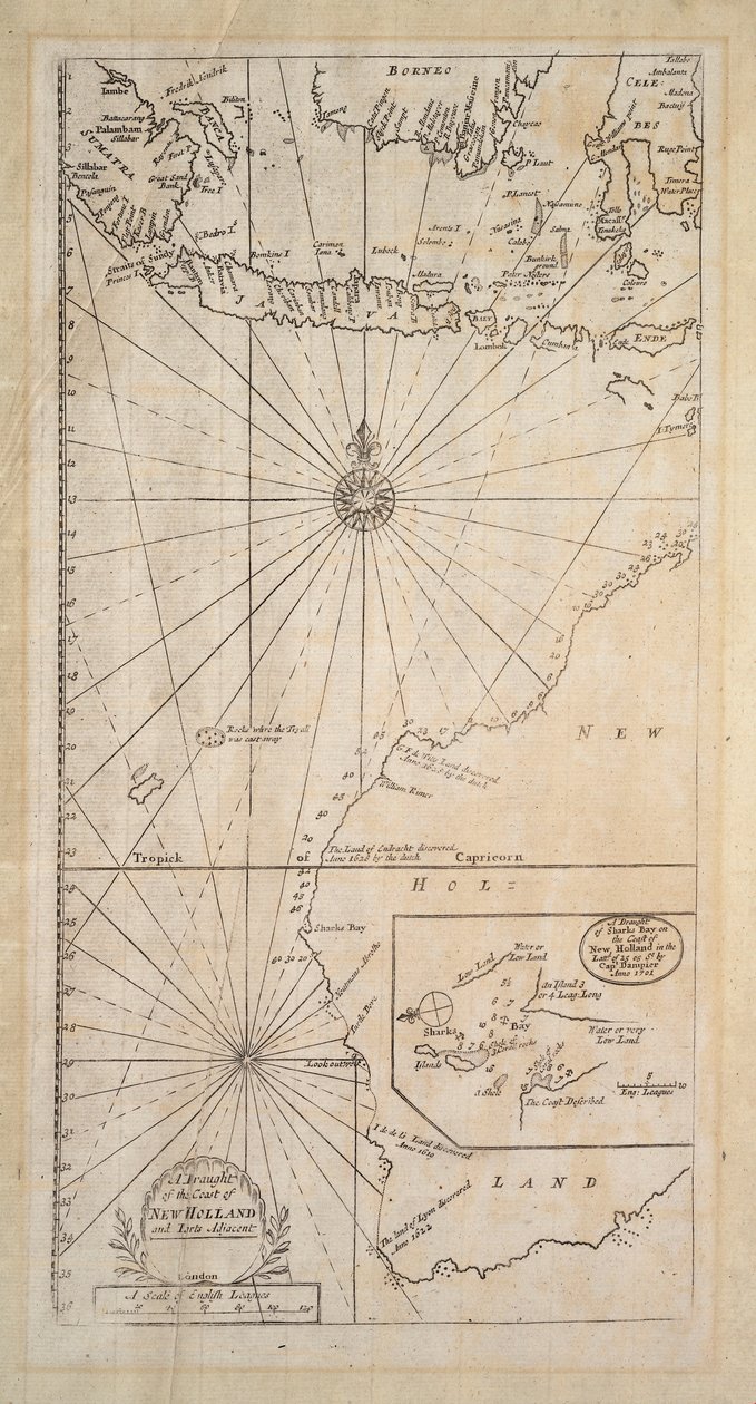 En kortlægning af New Hollands kyst og tilstødende områder af Samuel Thornton