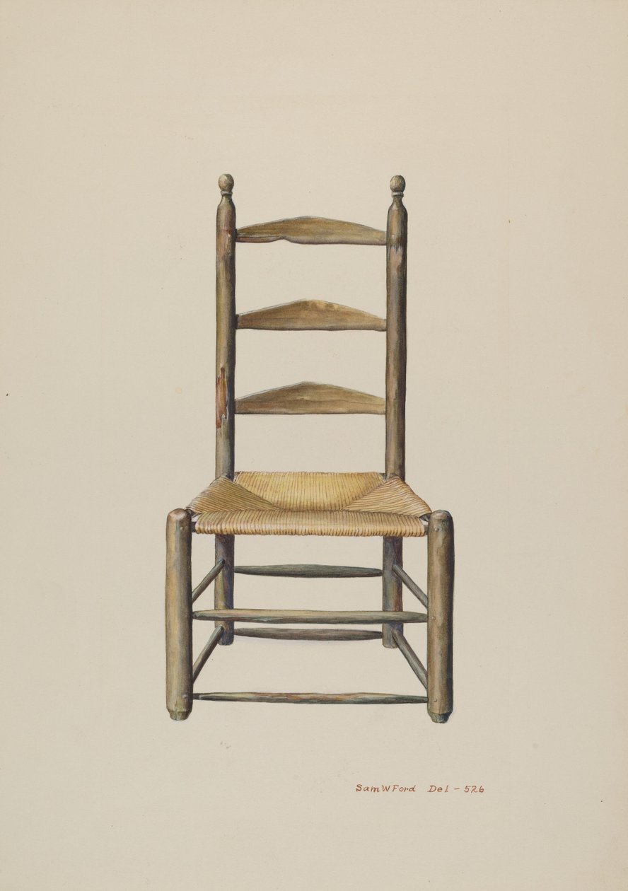 Pennsylvania Ladder Back Chair af Samuel W. Ford