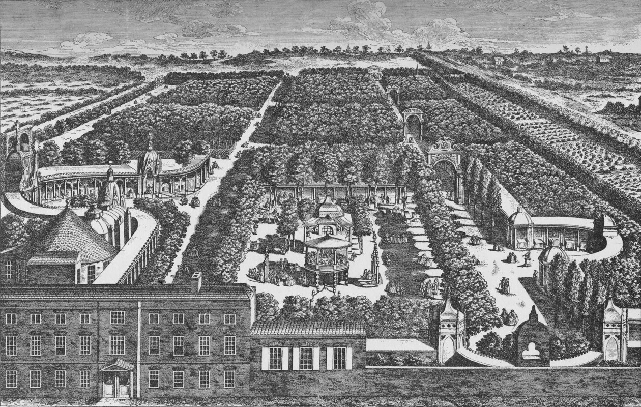A General Prospect of Vauxhall Gardens, c1756, 1912 af Samuel Wale