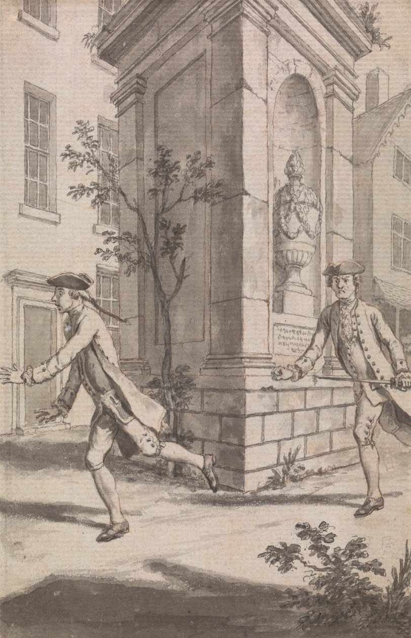 The Pursuit (sandsynligvis et design til Tyburn Chronicle) af Samuel Wale