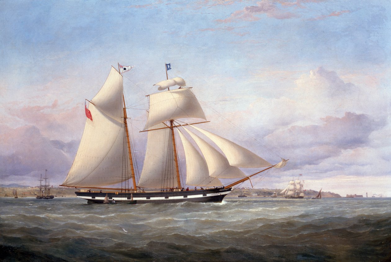Lancefield nærmer sig Perch Rock Fort et fyrtårn i Mersey af Samuel Walters