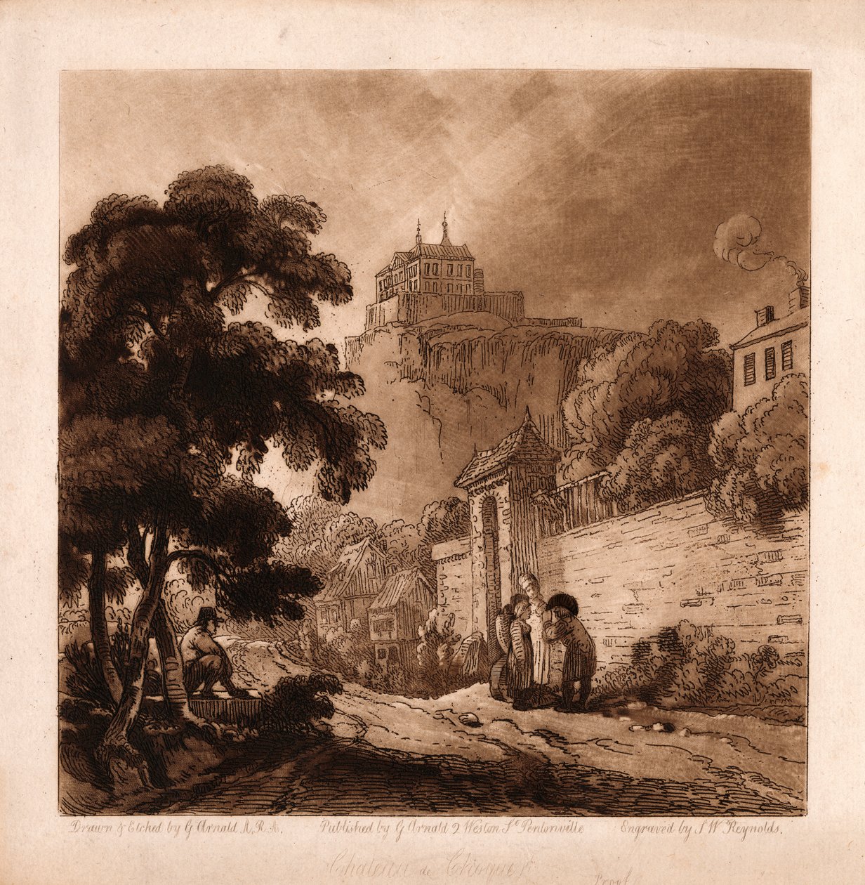 Chateau de Choquer af Samuel William Reynolds