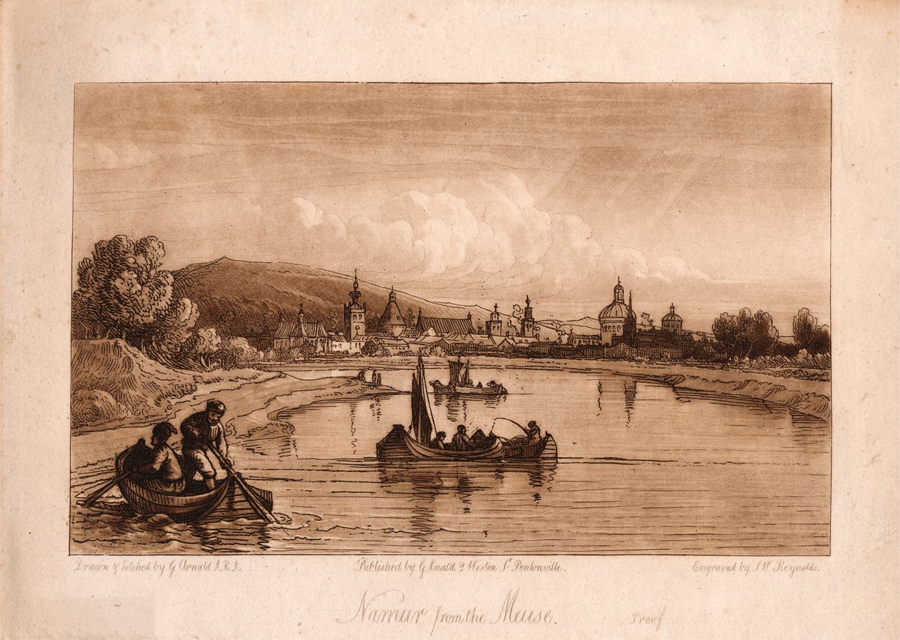 Namur fra Maas af Samuel William Reynolds