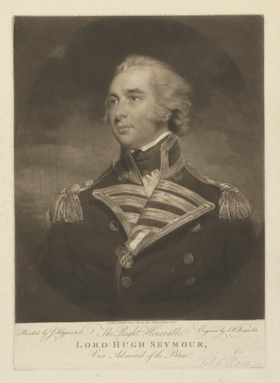 Viceadmiral Lord Hugh Seymour af Samuel William Reynolds