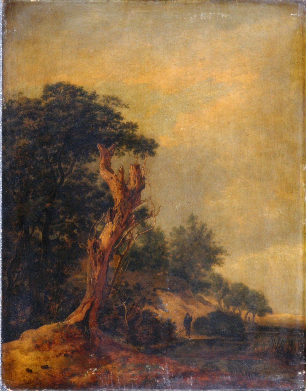 Landskab i efterligning af Jacob Ruisdael af Samuel Woodburn