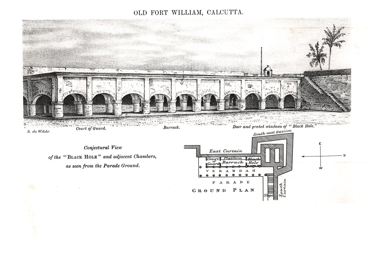 Old Fort William, Calcutta, med en formodet udsigt over 