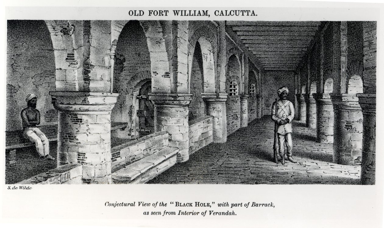 Old Fort William, Calcutta, med en formodet udsigt over 