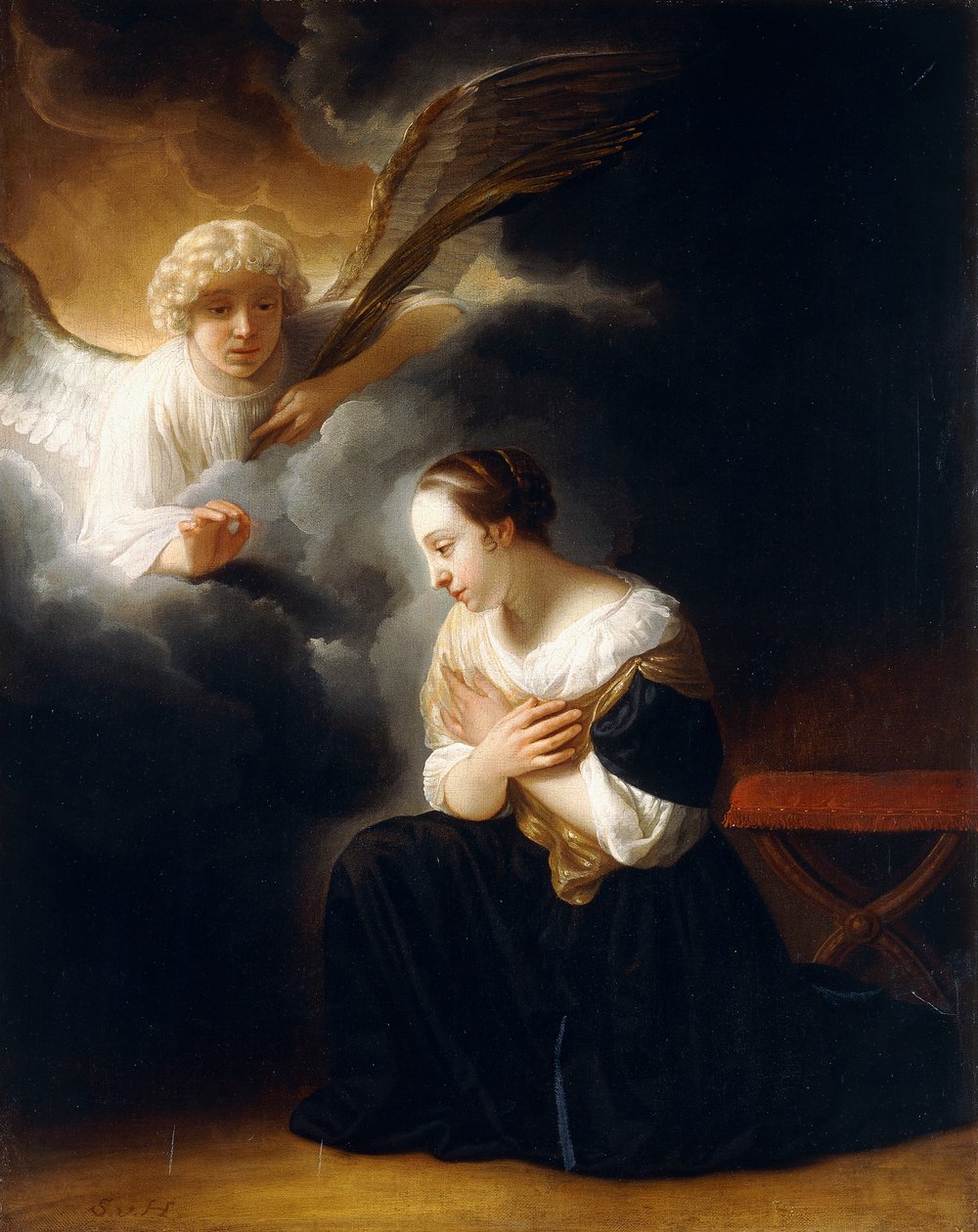 Jomfruen og den ubesmittede undfangelse, ca. 1665-75 af Samuel van Hoogstraten