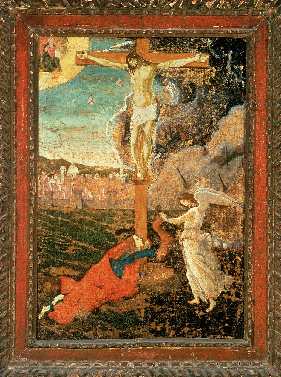 Mystic Crucifixion, c1500 (tempera og olie på lærred overført fra panel) af Sandro Botticelli