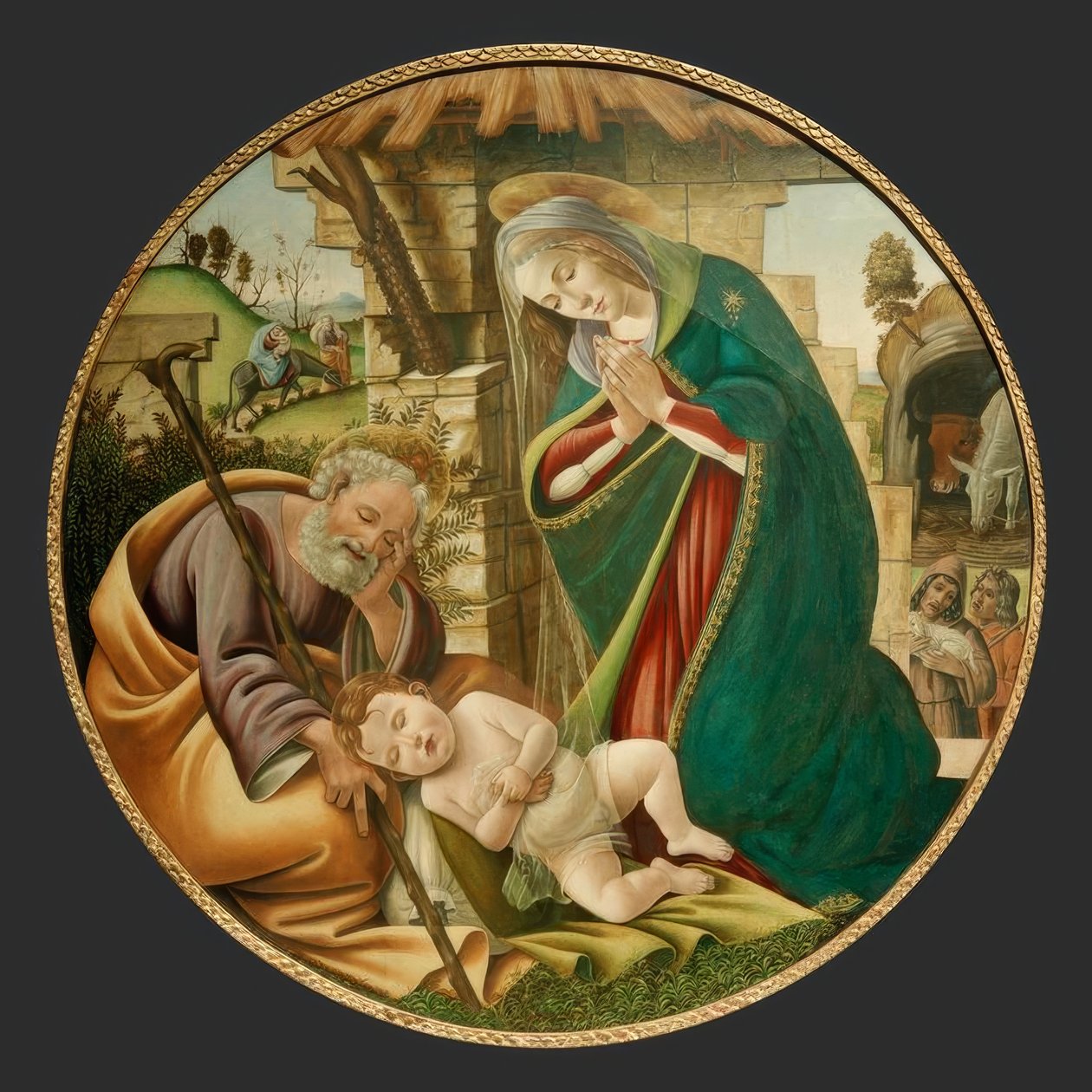 Tilbedelse af barnet af Sandro Botticelli