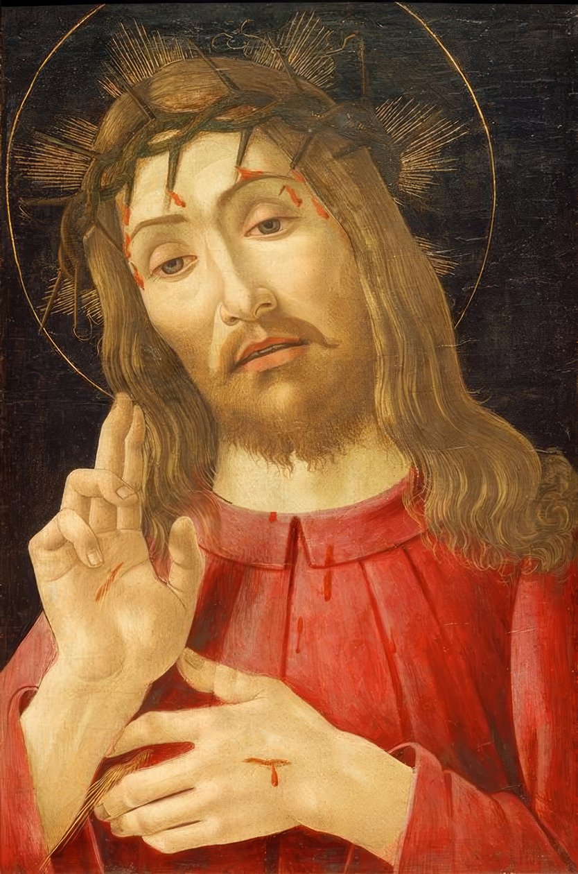 Kristus som sorgens mand af Sandro Botticelli