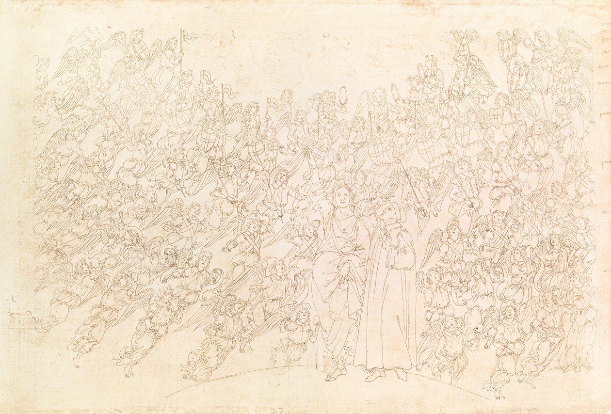 Dante og Beatrice, fra Dantes `guddommelige komedie