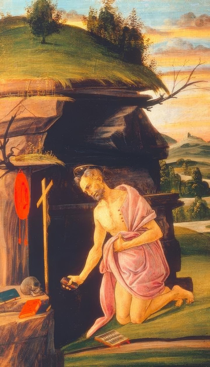 Saint Jerome i ørkenen af Sandro Botticelli