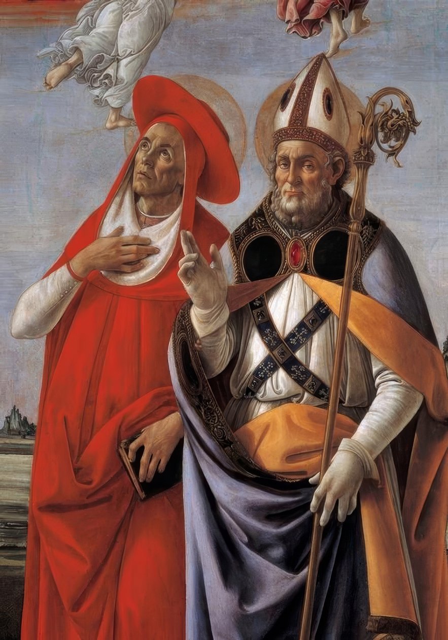 Marias kroning med fire helgener af Sandro Botticelli