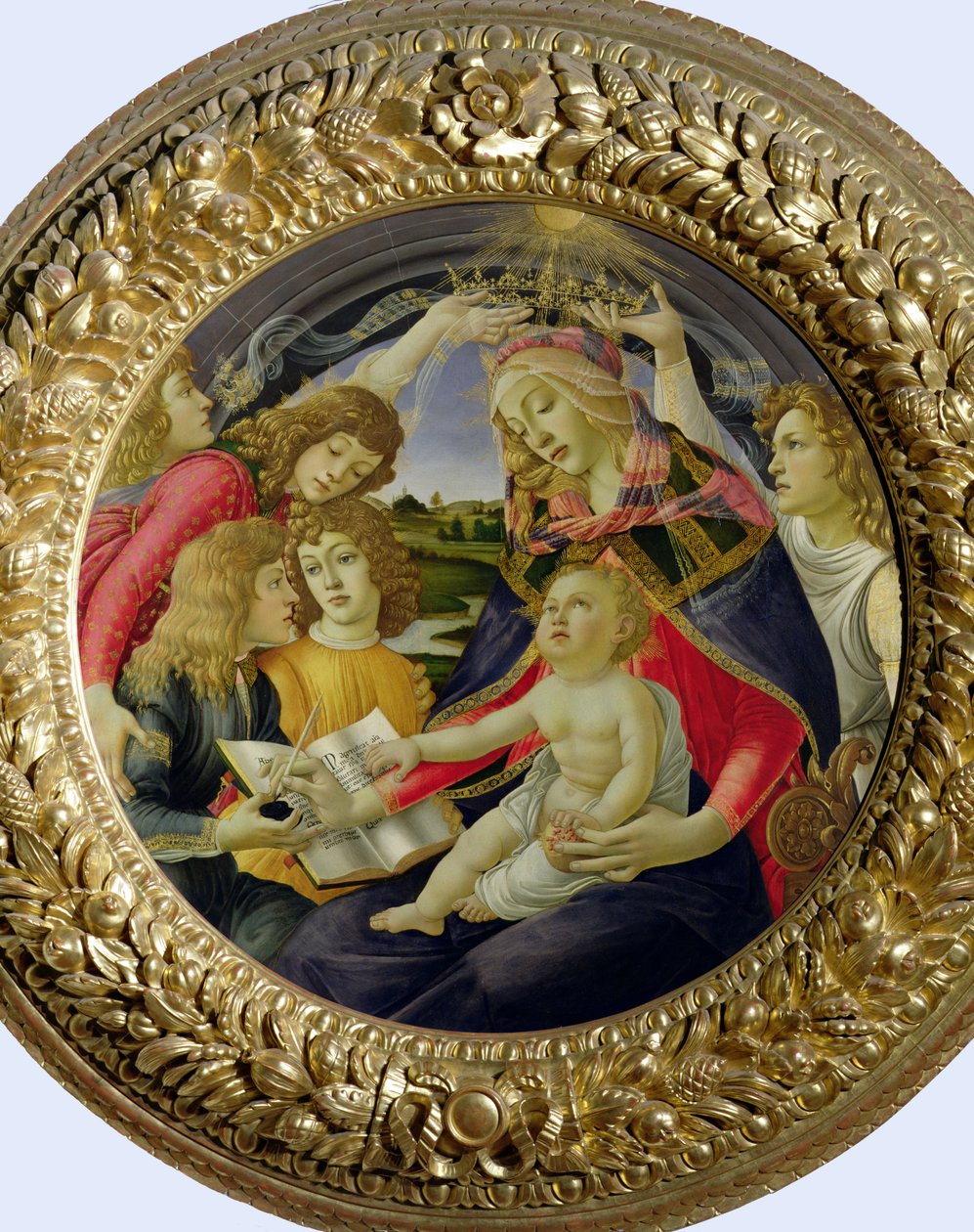 Madonna of the Magnificat, 1482 (tempera på panel) af Sandro Botticelli