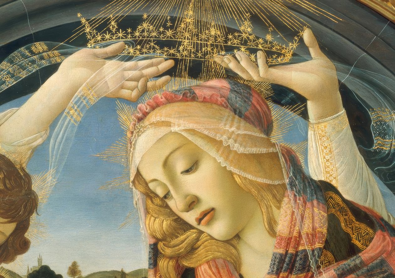 Maria med barn og fem engle af Sandro Botticelli