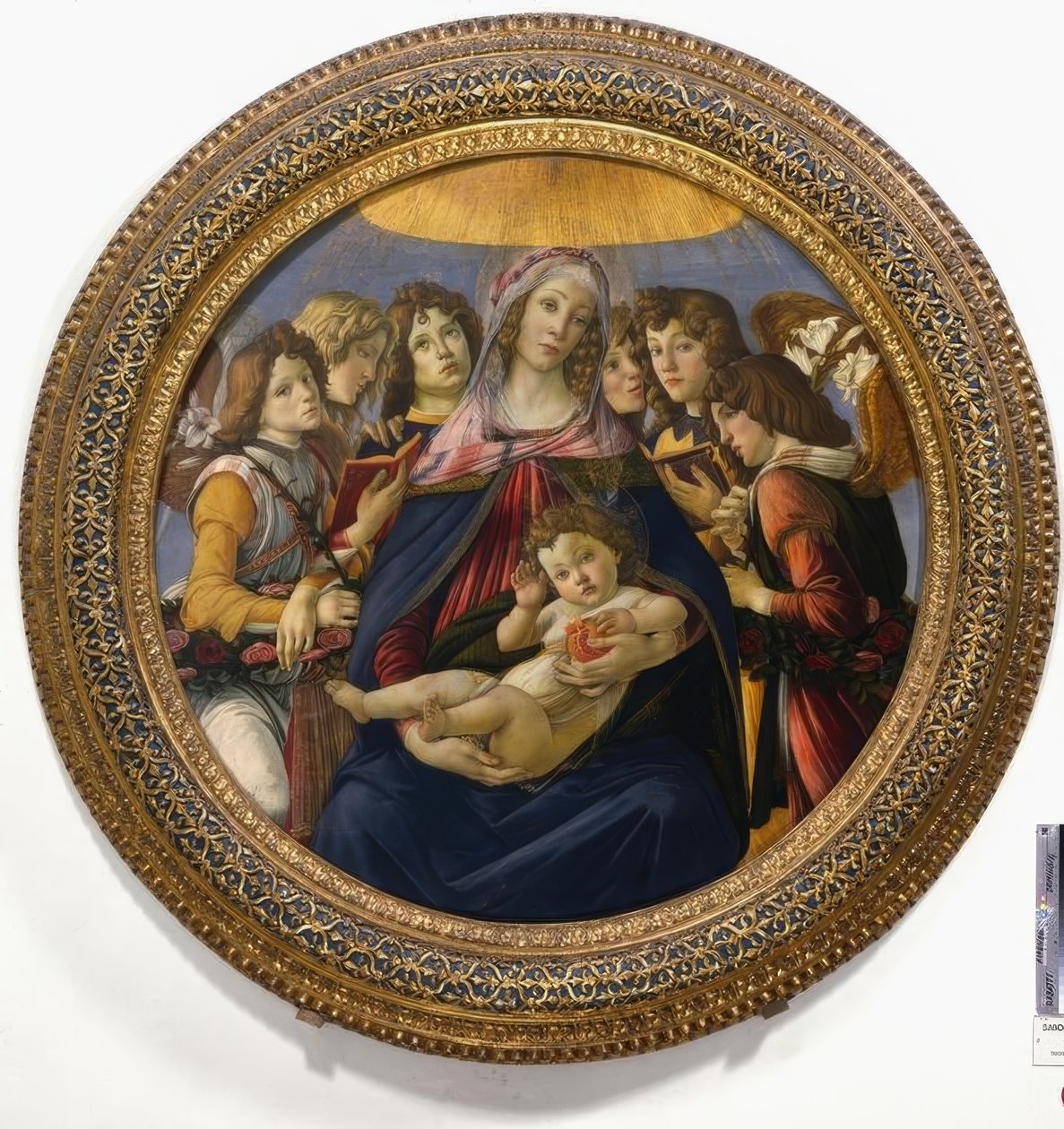 Mary med barnet og seks engle af Sandro Botticelli