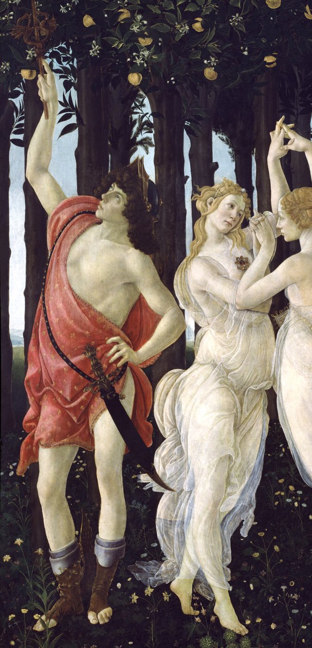 Primavera, ca. 1478, tempera på paneldetalje af 558 af Sandro Botticelli