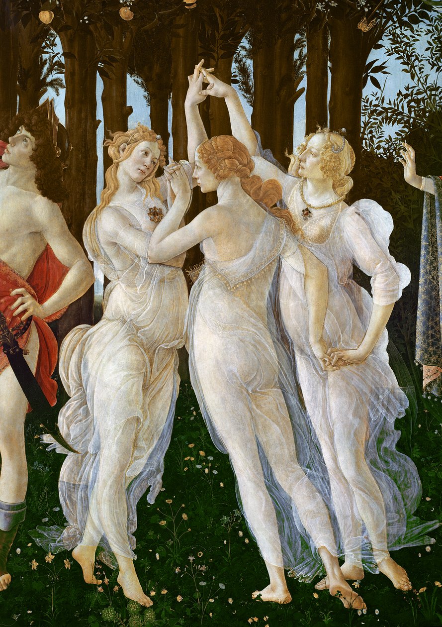 Primavera, ca. 1478, tempera på paneldetalje af 558 af Sandro Botticelli