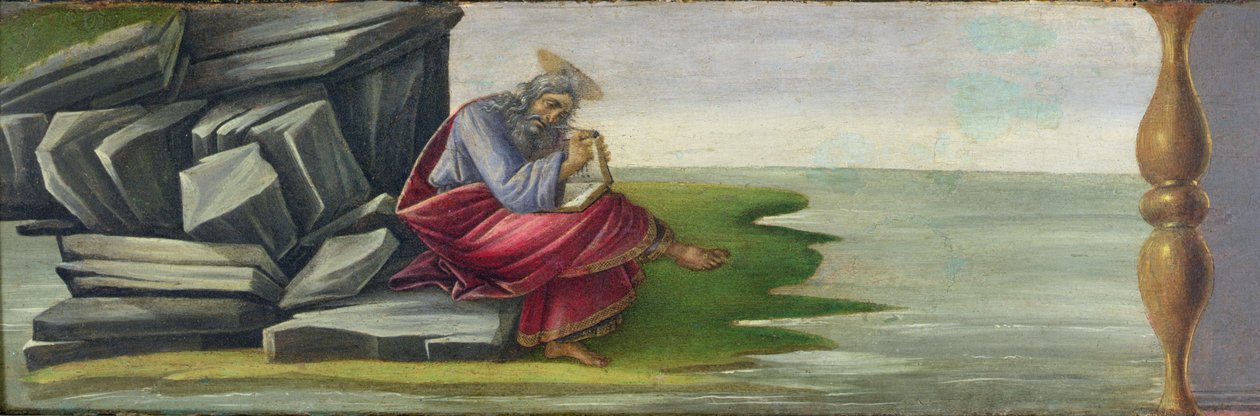 Den hellige Johannes den Guddommelige på Patmos, der skriver Johannes