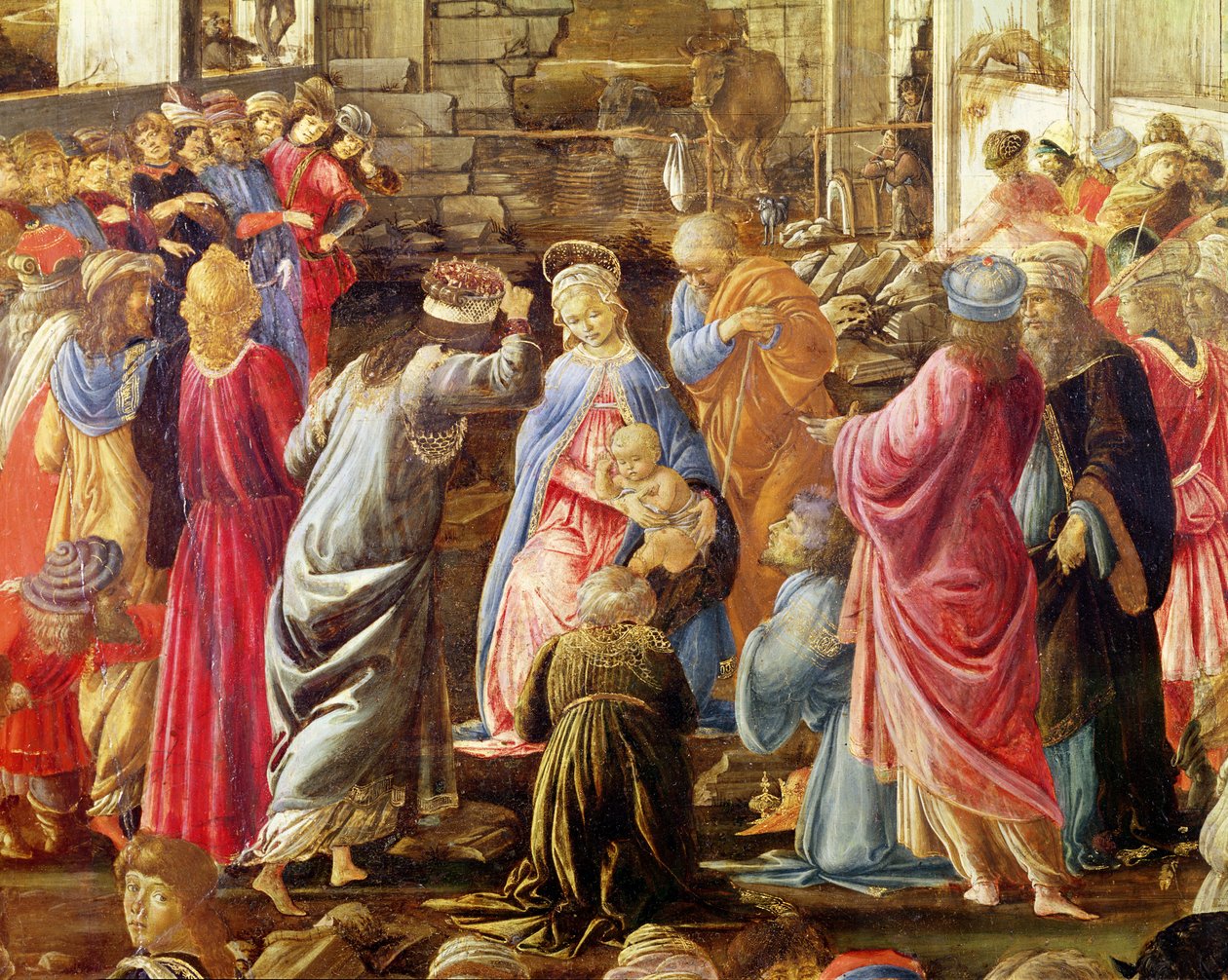 The Adoration of the Kings, ca. 1470-75 (tempera på panel) (se også 186451 og 186449) af Sandro Botticelli