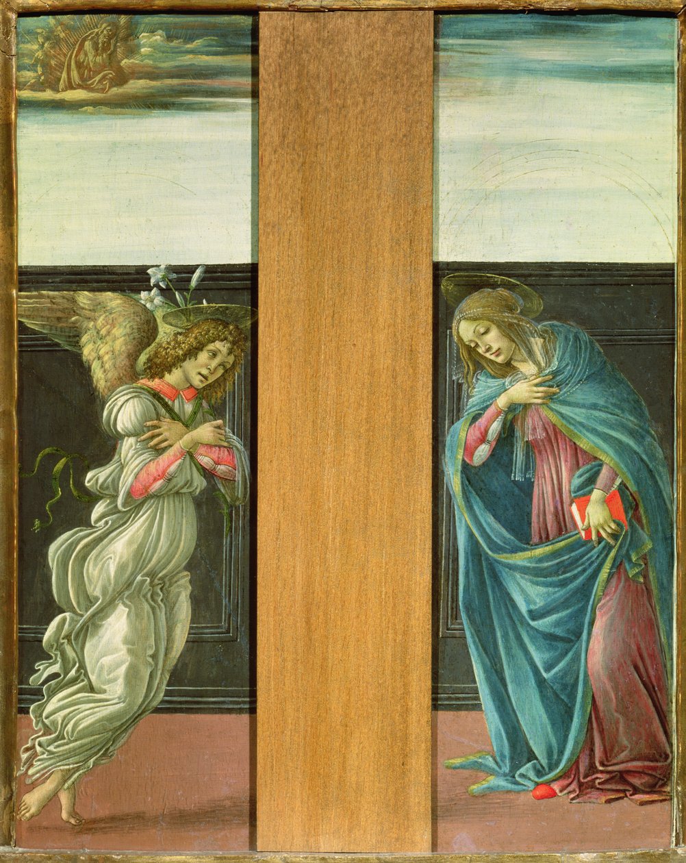 Bebudelsen (tempera på panel) af Sandro Botticelli