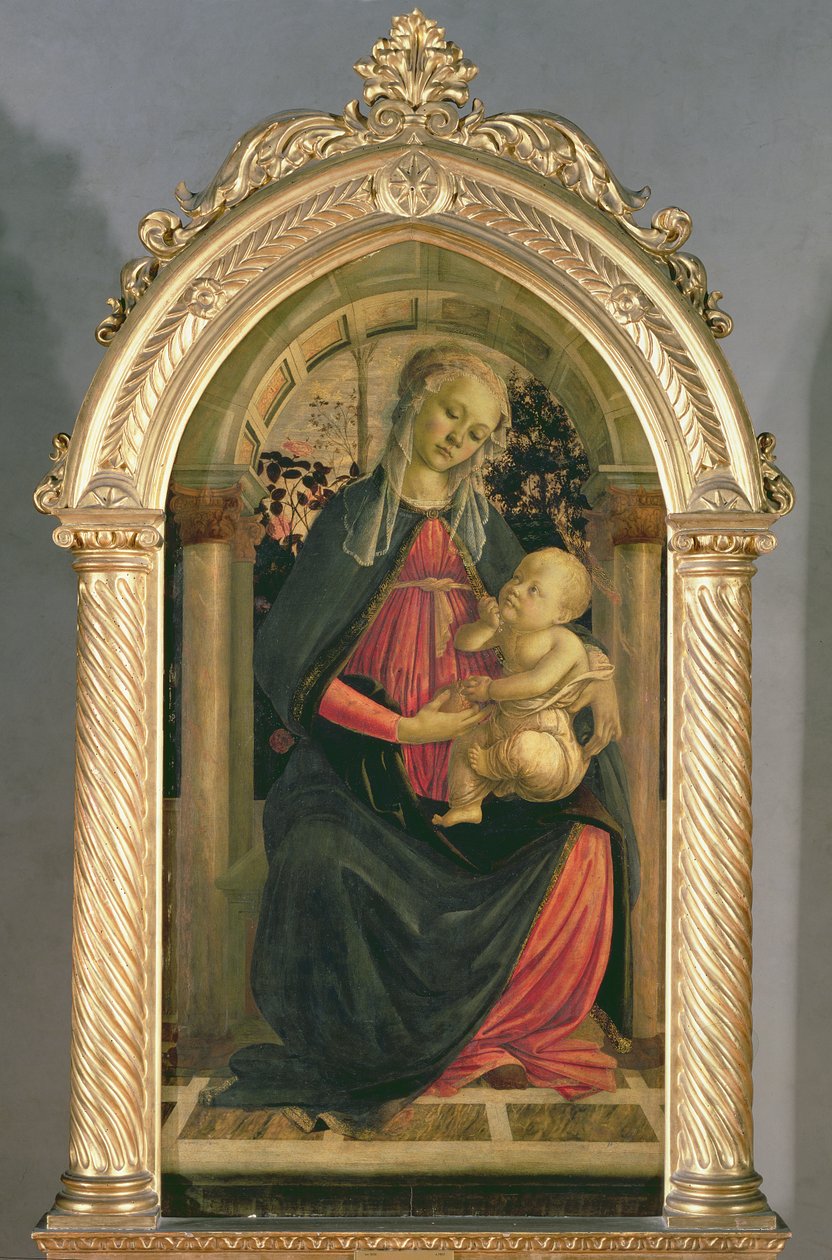 The Madonna of the Roses, ca. 1470 (tempera på panel) af Sandro Botticelli